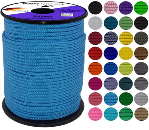 Polypropylenseil PPM Ø5mm 50m – 16-Fach geflochtenes Seil – wetterfest & leicht – für DIY, Deko, Garten – Made in Germany – Ropes and More (Beige)