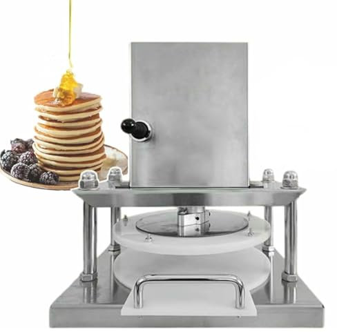 Commercial Electric Dough Press, Stainless Steel Pizza Dough Sheeter, Adjustable Thickness, Pizza Pastry Press, 200-400 Sheets per Hour, for Pizza, Pie, Tortilla, Pastry,25cm