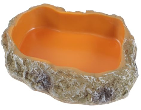 ifundom Bol pour Reptiles Résine XS Mangeoire et Abreuvoir Stable pour Tortues Lézards Serpents Gamelle et Compacte pour Eau et Nourriture