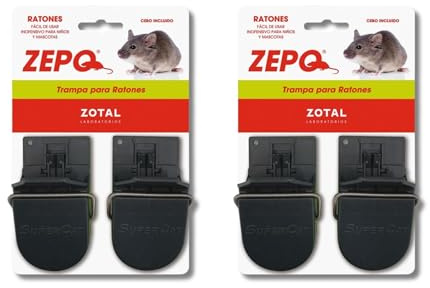 Trampa para Ratones Zotal Zepo Muy EFICAZ 2 Unids | Incluye Cebo Natural No Tóxico | Trampa de Alto Rendimiento Raton | Eliminación Higiénica y Sin Contacto | Interior y Exterior | Nexum Market