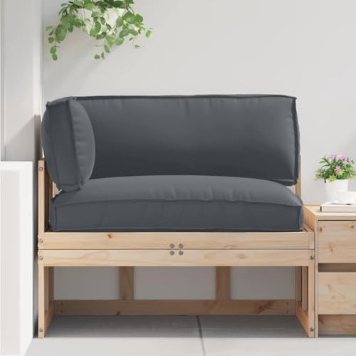 Frdhee Klemmkissen für Sitzbank,Pallet Kissen Set 3 pcs Anthrazit 120 x 80 x 12 cm Oxford-Stoff,Liegesesselkissen für Schlafzimmer und Wohnzimmer