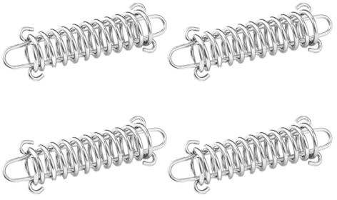 FUOYLOO 4pezzi Tenditori per Corde in Acciaio Inossidabile Molla, Resistente e Flessibile, Facile Installazione per Ripari Esterni e Campeggio, Colore Argento