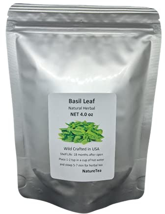Basil Leaf - Dried Ocimum basilicum Leaf C/S 100% from Nature (8 oz)