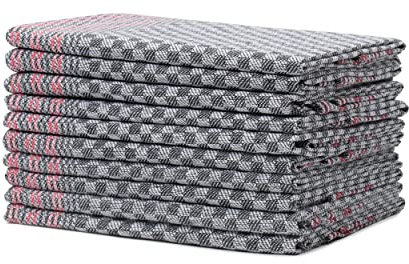 Amago - 100 Percent Cotton All-Purpose Cloths (Pack of 10), 50 x 100 cm - Anthracite