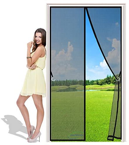Fliegengitter Insektenschutz 270x300 cm Fenster Rollo Insektenschutzrollo Ohne Bohren Kinderleichte Klebemontage - Schwarz H