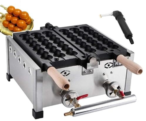 Rotary Waffle Ball Stick Maker, Commercial Bubble Waffle Ball Machine, Egg Shaped Waffle Maker & Irons(180° Free Flip), with Branding Machine