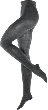 Burlington dam Strumpbyxor Rib Couture W Ti ull tjock enfärgat 1 par, Grå Dark Grey 3070, 36-38