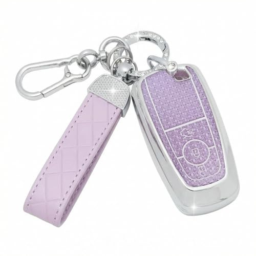 SparkleJoy Autoschlüssel Hülle mit Schlüsselanhänger Kompatibel mit Ford Ranger Raptor Mondeo Mustang Edge Custom Kuga Fiesta Focus Transit S-Max Schlüssel，TPU Schutzhülle Cover - Smart Key