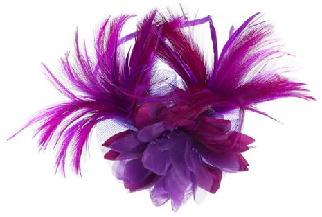 Healifty Bandeau à Cheveux Accessoire Élégant en Nylon Léger et Respirant Plume Pourpre de Petit Chapeau Vintage pour Mariage et Décorations de Tenue