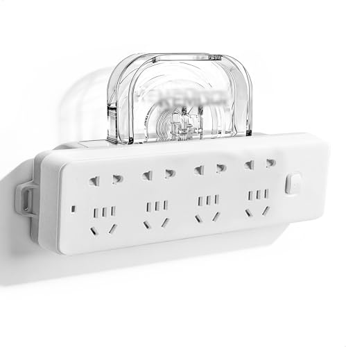 Cable Tray Desk, Cable Management Under Desk Cable Organiser, Cable Management Desk, Power Strip Holder, Cable Management Box with Suction Cups for Office, Kitchen, White