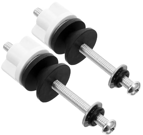 ANDRESLAD Kit di Fissaggio per Sedile Wc 2 Pezzi in Acciaio Inox Set di Viti e Bulloni per Coperchio Water Sostituzione Cerniera per Montaggio Stabile e Duraturo in Bagno