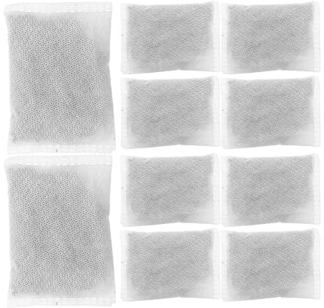 Warmhm Sacchetti di Carbone Attivo Naturale Composizione Naturale Bianca 10 Pezzi per Purificazione Aria e Assorbimento Odori in Casa e Auto