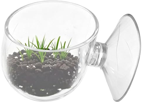 Genérico Cuenco de alimentación para camarones para Acuario: Bandeja Flotante para Comida, Plato de alimentación con, Vaso alimentador para pecera | Tazas de alimentaciónde Acuario Transparentes para