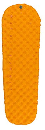 SEA TO SUMMIT - UltraLight Insulated Air Sleeping Mat Small - Thermolite Air Mat - Tiny Pack Size - Pillow Lock System - 2.5 Season - Stuff Sack - For Ultralight Backpacking - Orange - 430g