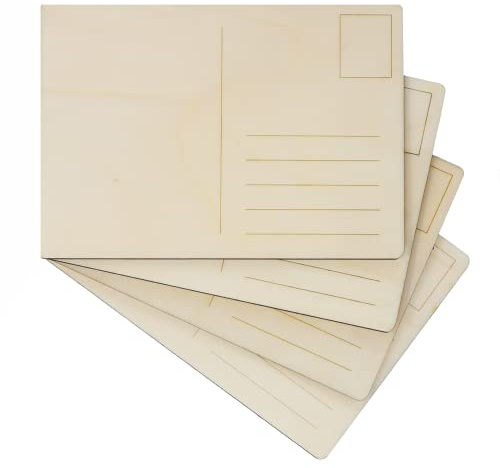 Woodland Mail Postkarten aus Holz zum Zeichnen, Malen oder für eigene Gestaltungsprojekte - Holz Postkarte (20 Stück)