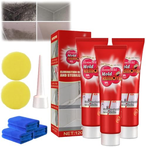 Zirvix - Gel removedor de moho, gel limpiador de moho, gel removedor de moho para el hogar, gel limpiador Zirvix para ducha (3 unidades)