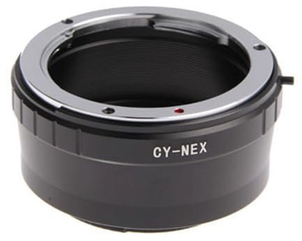 Anello Adattatore Obiettivo CY-NEX per montare obiettivi con attacco compatibile con Contax/Yashica su foocamere con attacco compatibile con Sony nex E-mount