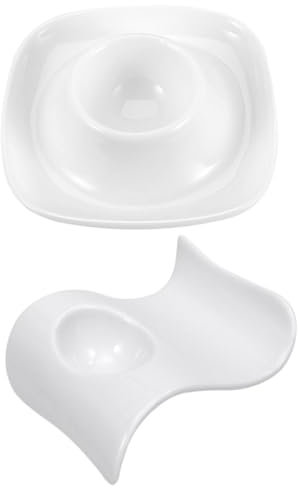 Cabilock 2piezas Hueveras De Cerámica para Cocidos Soporte Elegante para Cocina y para Pasados por Agua Diseño y