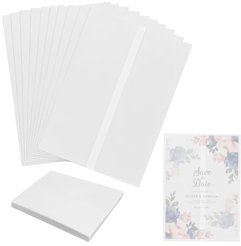 Fyrdm 50 Pièces Pré-Pliés Enveloppe Invitation Mariage