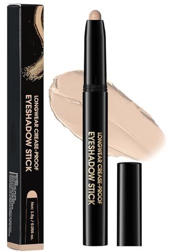 Matte Nude Eyeshadow Stick – Smooth Creamy Eye Primer & Shadow Pencil for Natural Brightening and Base Makeup, Long Lasting Smudge-Proof Blendable Texture, Ideal for Mature Skin & Daily Use