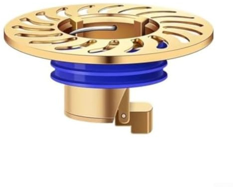 Brass Floor Drain Core 7.5cm Anti-Odor Backflow Stopper(Yellow)