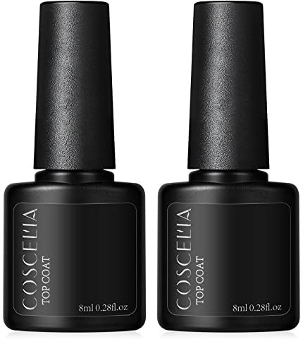 COSCELIA 2pcs Top Coat 8ml für UV Nagellack Top Coat Professioneller Nagellack Top Coat Maniküre