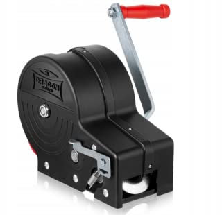Dragon Winch Argano manuale con alloggiamento 3500 lbs / 1588 kg con gancio e Cintura 10m per piccole imbarcazioni, moto, veicoli e officina | Verricello manuale a due velocità