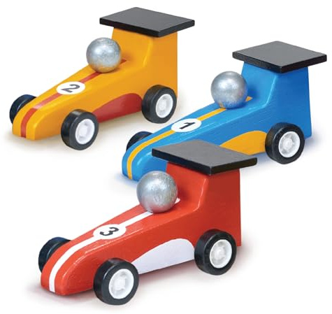 mentari Farbige Rennwagen mit Rückziehmechanismus für spannende Rennen, 3er Set, fantasievolles Spielen, interaktives Spielzeug