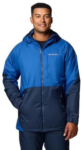 Columbia Men's Snowy Summit Jacket, Mountain Blue/Collegiate Navy, Small