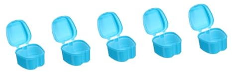 Beaupretty Scatola Da 5 Pezzi compresse più pulite Box per dentiere Accessori per dentiere detergenti per contenitore da viaggio porta tablet denti finti contenitore per protesi