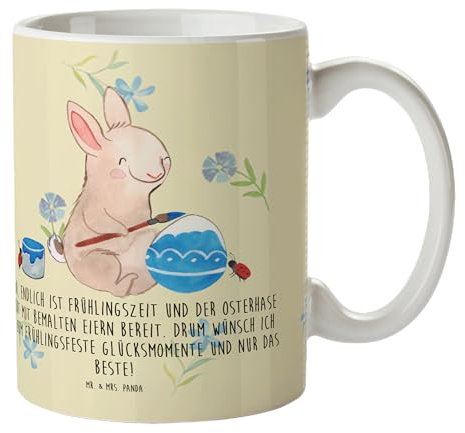 Mr. & Mrs. Panda Kindertasse Hase Marienkäfer - Geschenk, Trinklernbecher, Tasse Für Kleinkinder, Kindergeburtstag, Ostergrüße, Ostern, Picknicken, Kinderbecher, Bruchsicher, Frühling, Ostergeschenke