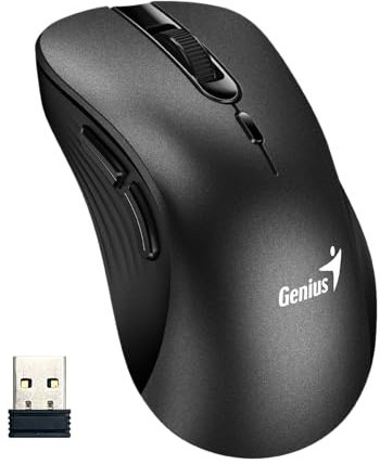 MOUSE Genius, Ergo 8100S, PC sau NB, wireless, 2.4GHz, optic, 1600 dpi, butoane/scroll 6/1, , negru, 31030040400 (timbru ve