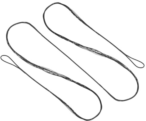 PATIKIL Corde d'arc Recurve, Cordes d'arc de Tir à l'arc de Remplacement 14 Brins pour Arc Long Universel, Noir AMO 66 (Réel 62)