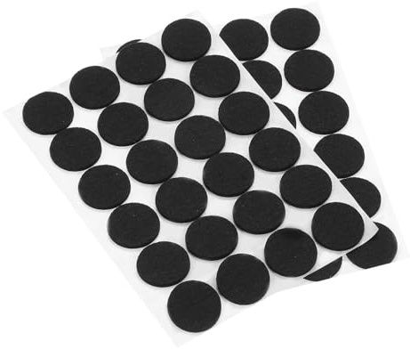 PATIKIL 1 Self Adhesive Felt Furniture Pads, 48Pcs Round Felt Pads Hardwood Floor Protectors for Lamp Base Table Chair Leg Furniture, Black