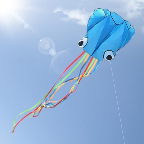 Aquilone Hillylolly Polpo Acrobatico, Aquilone Grande per Bambini e Adulti Superiore ai 10 Anni (Blu)