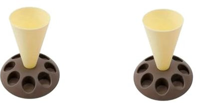 Goorvoucs 2X B-Piping Bag Stand, Piping Bag Holder with 8 Slots Nozzles, Plastic Pastry Bag Stand for Cake Decorating Kit