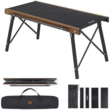 Naturehike IGT Instant Open Camping Table Portable Outdoor Picnic Table with Aluminum Alloy Chairs Foldable Lightweight Easy Setup for Hiking BBQ Garden and Travel