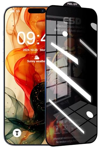 AKABEILA 360 Degree Privacy Screen Protector Compatible With iPhone 12 Pro Max 6.7 Inch Anti-Spy Tempered Glass Matt Round Edge Protective Film