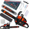 StartPro Benzin Kettensäge SCS-4050E/1, 2 Takt Benzinmotor 1900W Leistung, Schwertlänge 40,7 cm, Hubraum 52cm³, Kettengeschwindigkeit 9500 U/min, Automatische Kettenschmierung