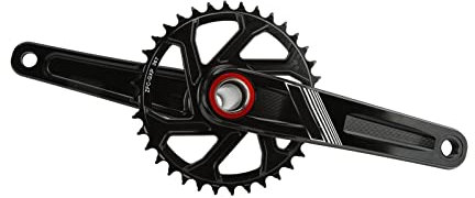 EVTSCAN MEROCA 36T Aluminiumlegierung Mountainbike Kurbelgarnitur Hohl Integriert mit Tretlager Kettenblatt Schwarz