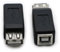2Pack Adaptador USB 2.0 hembra a tipo B hembra conector USB 2.0 A/B para cámara de impresora portátil