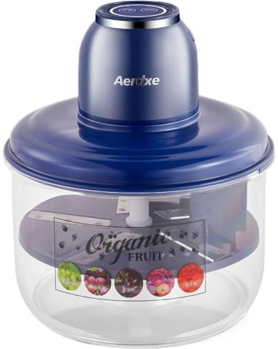 Garlic Peeling Machine - Automatic Peeler, Electric Rechargeable Fruit Peeler for Grapes, Tomatoes & Cherries, Food-Grade Plastic, Wireless Kitchen Gadget for Home & Commercial Use (Blue)