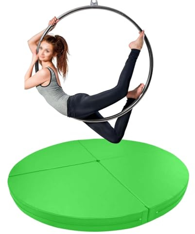 Pole-Dance-matta, tjock, vikbar Aerial Hoop fallskyddsmatta – 200 cm x 5 cm säkerhetsmatta för Pole Dance, perfekt för hemmagym, perfekt för Lyra-ringar och strippare stänger – stra