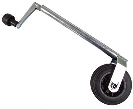 Heavy Duty Caravan Jockey Wheel 34MM (Lightweight Plastic Rim Trailer Wind Up)