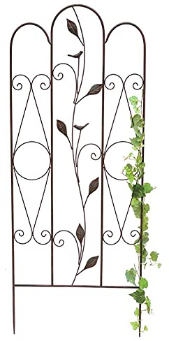DanDiBo Rankhilfe Metall Rankgitter 120 cm 93993 Kletterhilfe Bodenstecker Blumenhalter Ranksäule