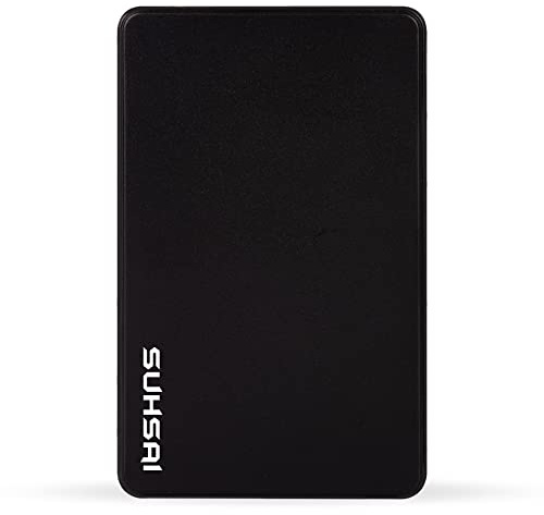 SUHSAI Disque Dur Externe 320 Go, 2,5 Pouces, USB 3.0 pour Le Jeu - Noir | Disque dur portable ultra-fin pour la sauvegarde et le stockage, compatible avec les consoles de jeux, PC et Mac.