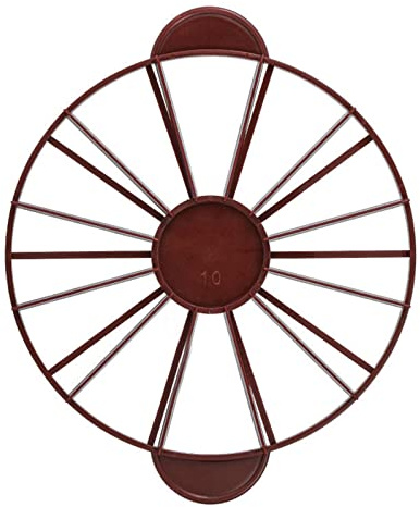 Qcwwy Equal Portion Cutter Food Grade Round Cake Slice Marker Ergonomic Handle for Baking Tool Wedding Party Cheese Cake Divider Durable Plastic Material (Dark Red (Brown) 126g/4.4oz（280）)