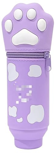 Paw Pencil Bag,Large Capacity Portable Silicone Cute Pencil Case | Cat Paw Pens Rulers Storage Bag,for Scissors Correction Tape Eraser Sticky Notes Office College