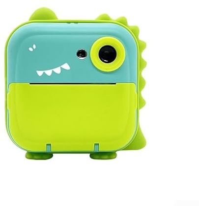 Pour une impression instantanée pour appareil photo pour enfants avec technologie thermique et résolution 1080p, écran convivial de 3 avec design compact et design (vert)