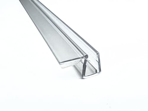 KRISTHAL Tür-Anschlagdichtung Glas-Glas 90°, Duschdichtung für 6 und 8 mm, Dichtleiste 200 cm, Duschtürdichtung Made In Germany, Art. Nr. 5050